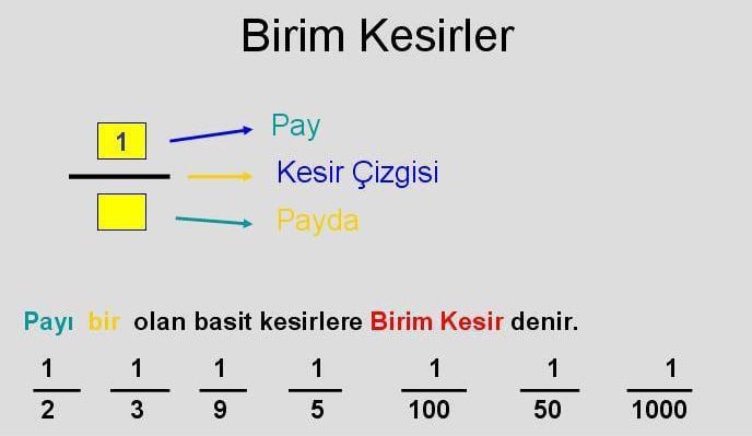 Birim Kesirler